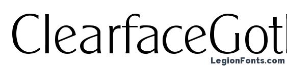 ClearfaceGothicLH Regular Font