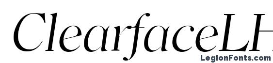 ClearfaceLH Italic font, free ClearfaceLH Italic font, preview ClearfaceLH Italic font
