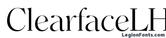 ClearfaceLH Regular font, free ClearfaceLH Regular font, preview ClearfaceLH Regular font