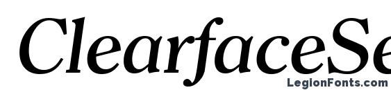 ClearfaceSerial Medium Italic Font, Free Fonts