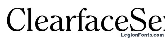ClearfaceSerial Regular Font