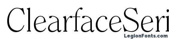 ClearfaceSerial Xlight Regular Font