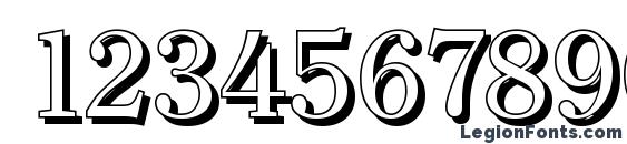 ClearfaceShadow Regular Font, Number Fonts