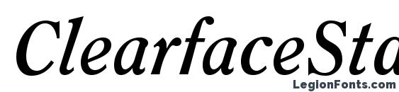 ClearfaceStd BoldItalic Font