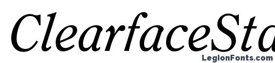 шрифт ClearfaceStd Italic, бесплатный шрифт ClearfaceStd Italic, предварительный просмотр шрифта ClearfaceStd Italic