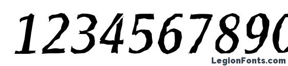 ClearGothicAntique Italic Font, Number Fonts