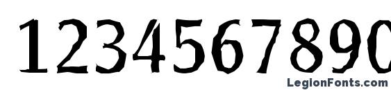 ClearGothicAntique Regular Font, Number Fonts