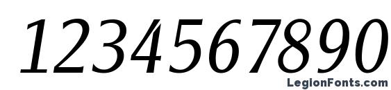 ClearGothicSerial Light Italic Font, Number Fonts