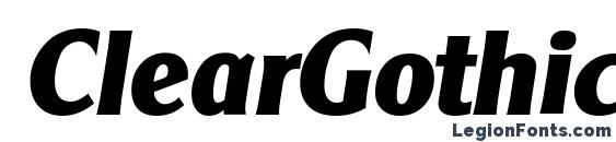 ClearGothicSerial Xbold Italic Font