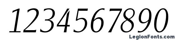 ClearGothicSerial Xlight Italic Font, Number Fonts