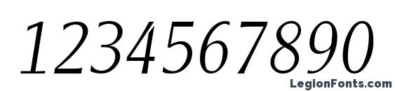 Clearly Gothic Light Italic Font, Number Fonts
