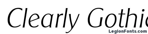 Clearly Gothic Light Italic Font