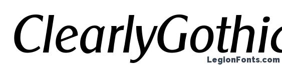 ClearlyGothic Italic Font