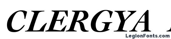 CLERGYA Regular font, free CLERGYA Regular font, preview CLERGYA Regular font