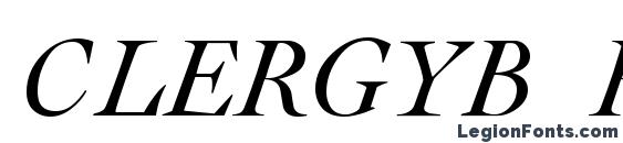шрифт CLERGYB Regular, бесплатный шрифт CLERGYB Regular, предварительный просмотр шрифта CLERGYB Regular