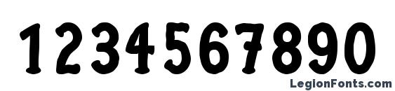 Clichee Bold Font, Number Fonts
