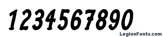 Clichee BoldItalic Font, Number Fonts
