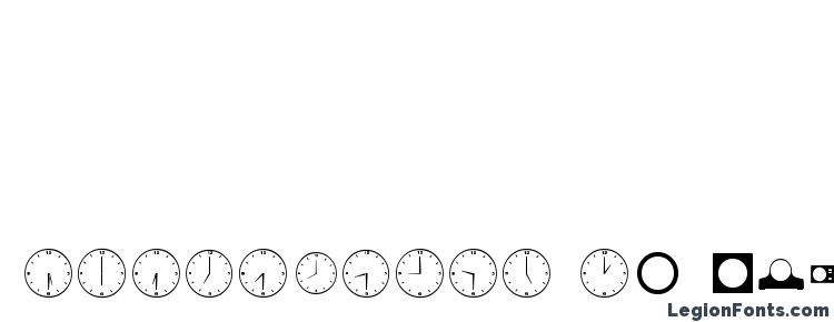 глифы шрифта Clockso, символы шрифта Clockso, символьная карта шрифта Clockso, предварительный просмотр шрифта Clockso, алфавит шрифта Clockso, шрифт Clockso