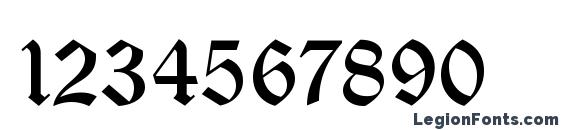 Шрифт Cloister Black BT, Шрифты для цифр и чисел