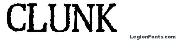 Clunk font, free Clunk font, preview Clunk font