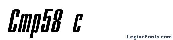 шрифт Cmp58 c, бесплатный шрифт Cmp58 c, предварительный просмотр шрифта Cmp58 c