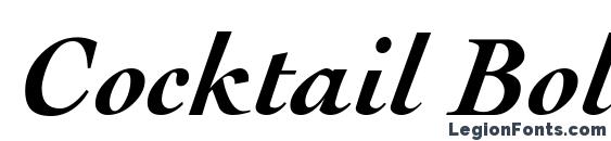 Cocktail Bold Italic Font, Calligraphy Fonts