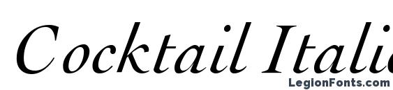 Cocktail Italic Font, Cool Fonts