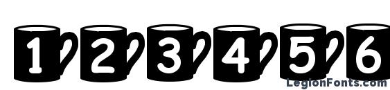 Coffee Mugs Font, Number Fonts
