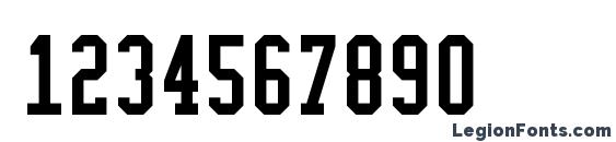 College Condensed Font, Number Fonts