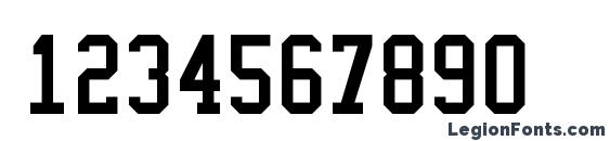 College Semi condensed Font, Number Fonts