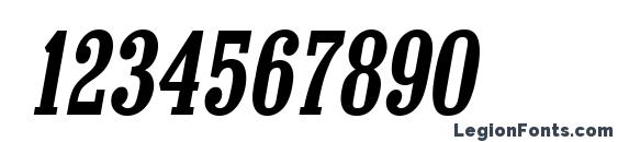 Colonel Bold Italic Font, Number Fonts