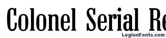 Colonel Serial Regular DB font, free Colonel Serial Regular DB font, preview Colonel Serial Regular DB font