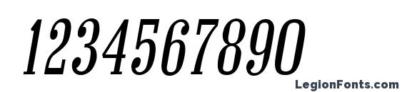 ColonelL Italic Font, Number Fonts