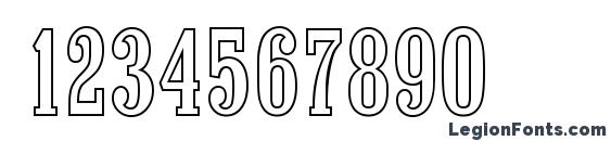 ColonelOutline Regular Font, Number Fonts