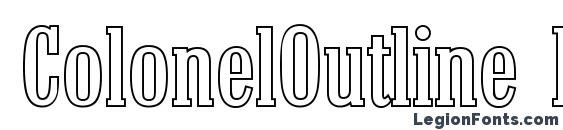 ColonelOutline Regular Font, All Fonts