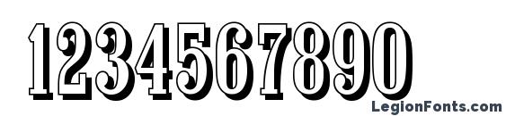 ColonelShadow Regular Font, Number Fonts