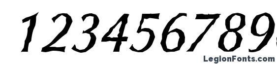 ColumbiaAntique Italic Font, Number Fonts