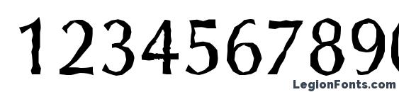 ColumbiaAntique Regular Font, Number Fonts