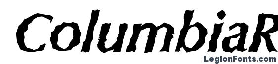 ColumbiaRandom BoldItalic Font, Free Fonts