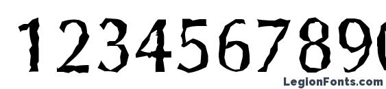 ColumbiaRandom Regular Font, Number Fonts