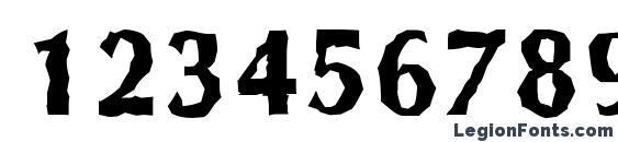 ColumbiaRandom Xbold Regular Font, Number Fonts