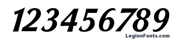 ColumbiaSerial BoldItalic Font, Number Fonts