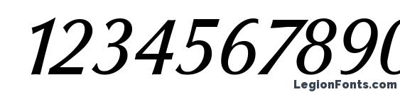 ColumbiaSerial Italic Font, Number Fonts