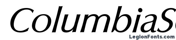 ColumbiaSerial Italic Font