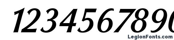 ColumbiaSerial Medium Italic Font, Number Fonts