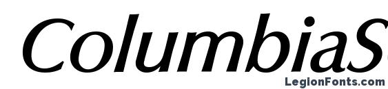 ColumbiaSerial Medium Italic Font