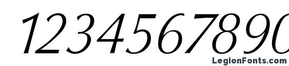 ColumbiaSerial Xlight Italic Font, Number Fonts