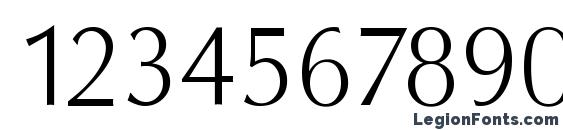 ColumbiaSerial Xlight Regular Font, Number Fonts