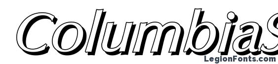 шрифт ColumbiaShadow Italic, бесплатный шрифт ColumbiaShadow Italic, предварительный просмотр шрифта ColumbiaShadow Italic