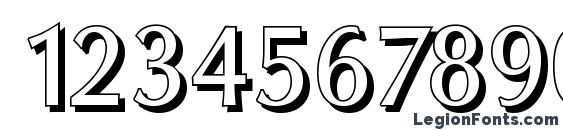 ColumbiaShadow Regular Font, Number Fonts